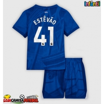 Camisa de Futebol Chelsea Estevao Willian #41 Equipamento Principal Infantil 2025-26 Manga Curta (+ Calças curtas)